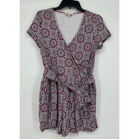 Boden Caroline Pink Floral Jersey Romper Playsuit Short Sleeve Size 8P - Picture 3 of 8